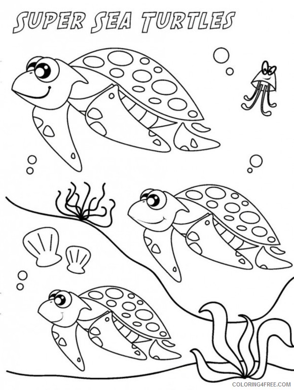 sea turtle coloring pages for kids printable Coloring4free