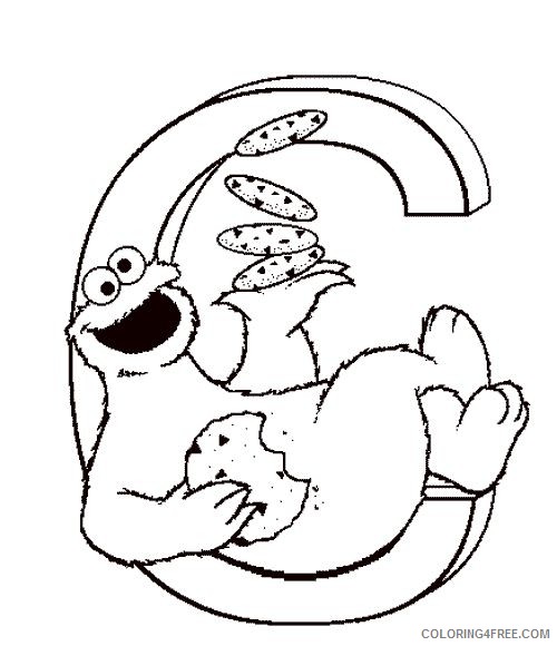 sesame street coloring pages alphabet c Coloring4free