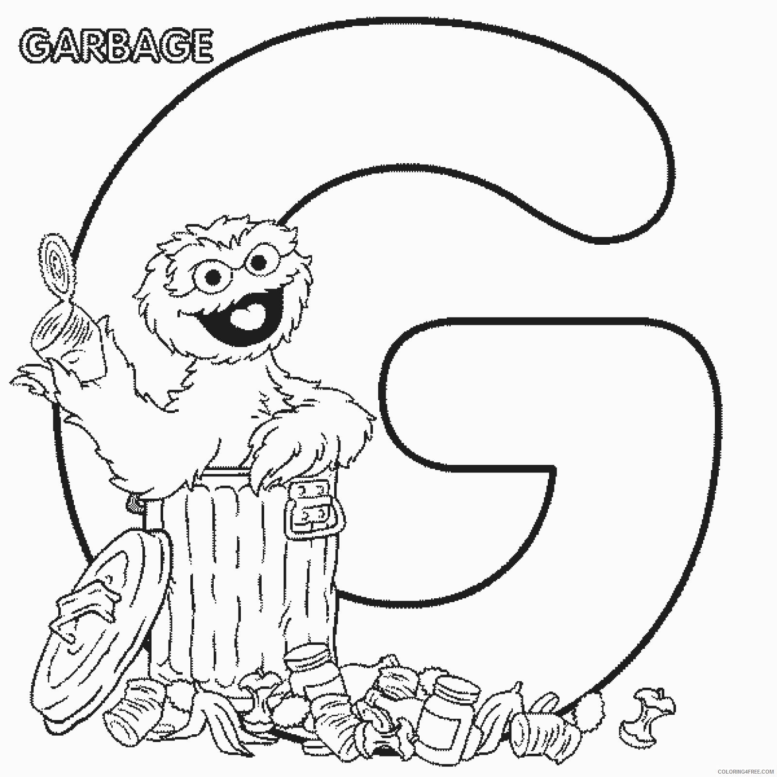 sesame street coloring pages alphabet g Coloring4free