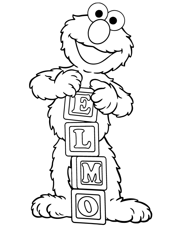 sesame street coloring pages elmo Coloring4free