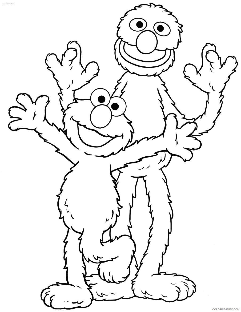 sesame street coloring pages elmo and grover Coloring4free