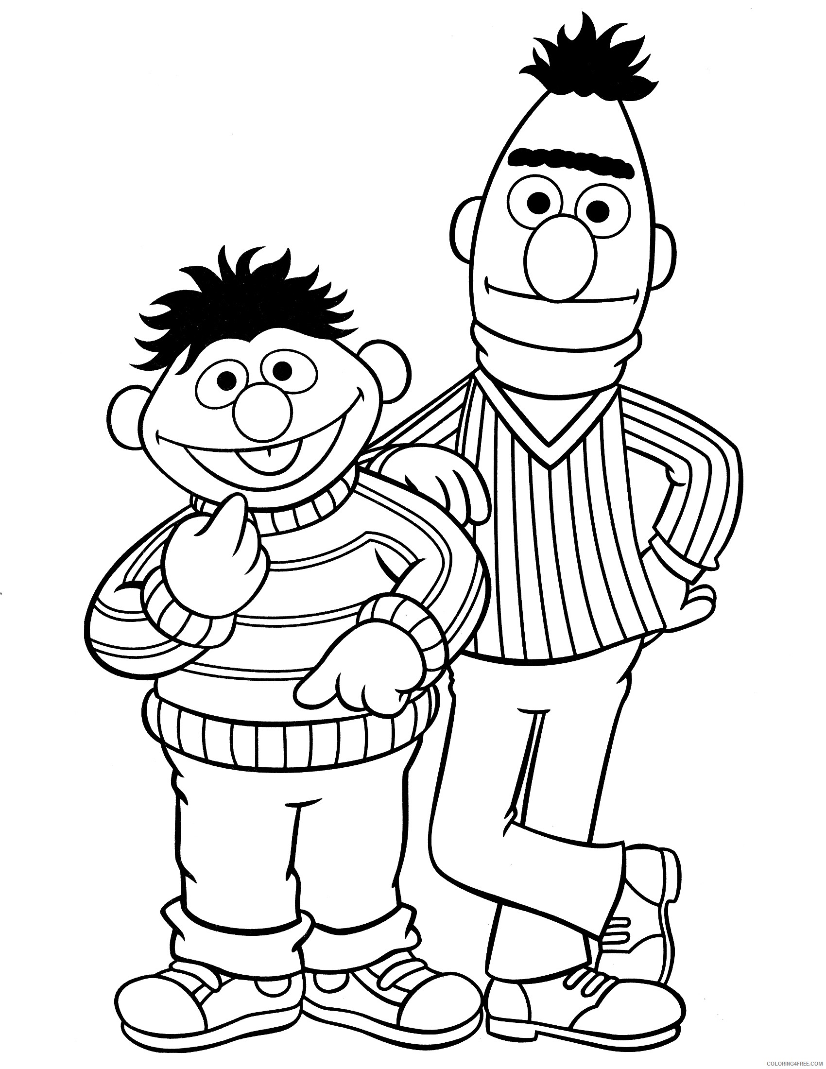 sesame street coloring pages ernie and bert Coloring4free