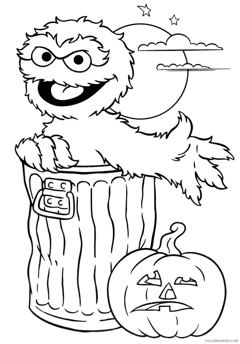 sesame street coloring pages halloween Coloring4free