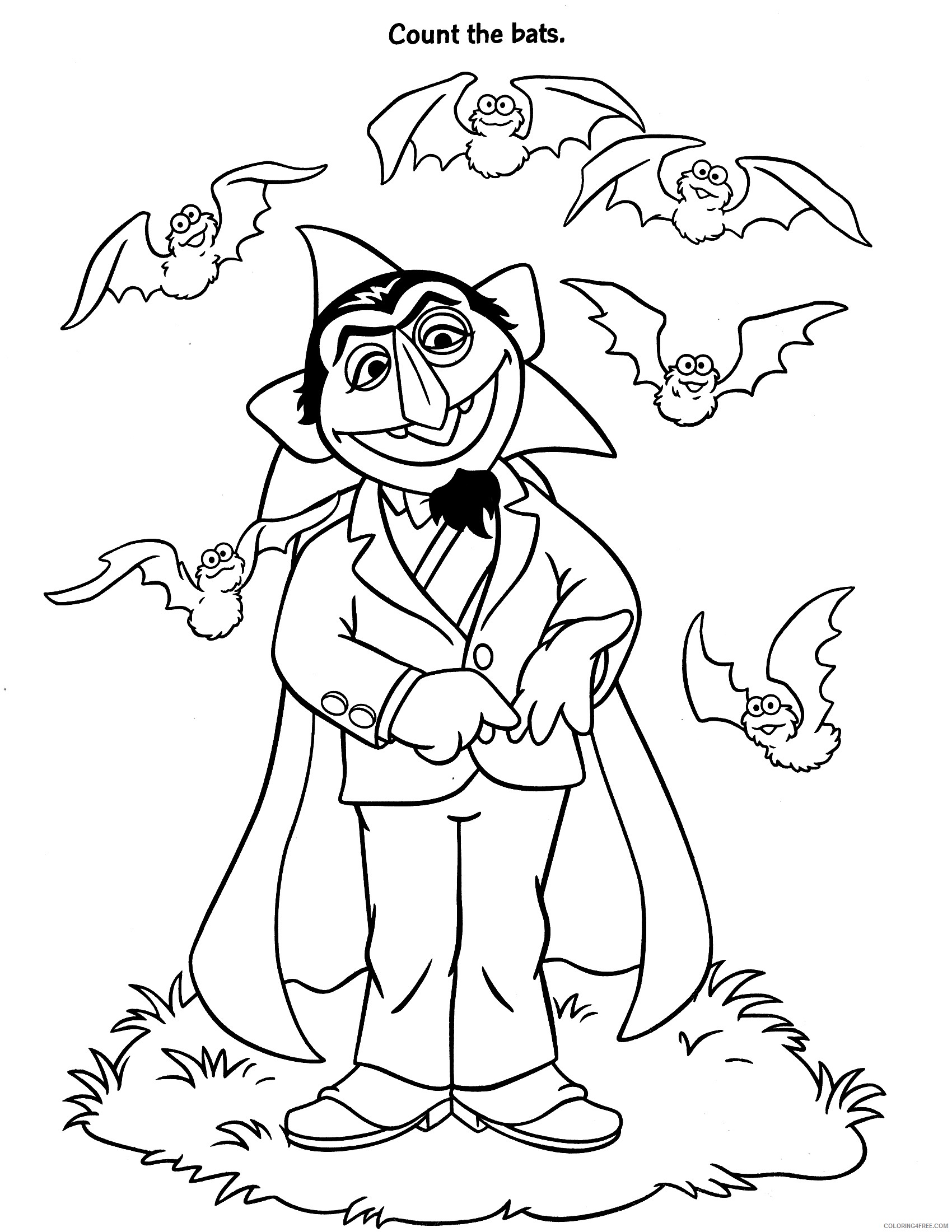 sesame street coloring pages herry monster Coloring4free