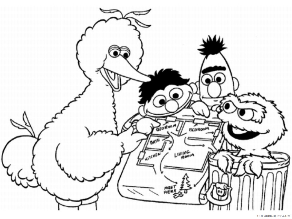 sesame street coloring pages printable Coloring4free