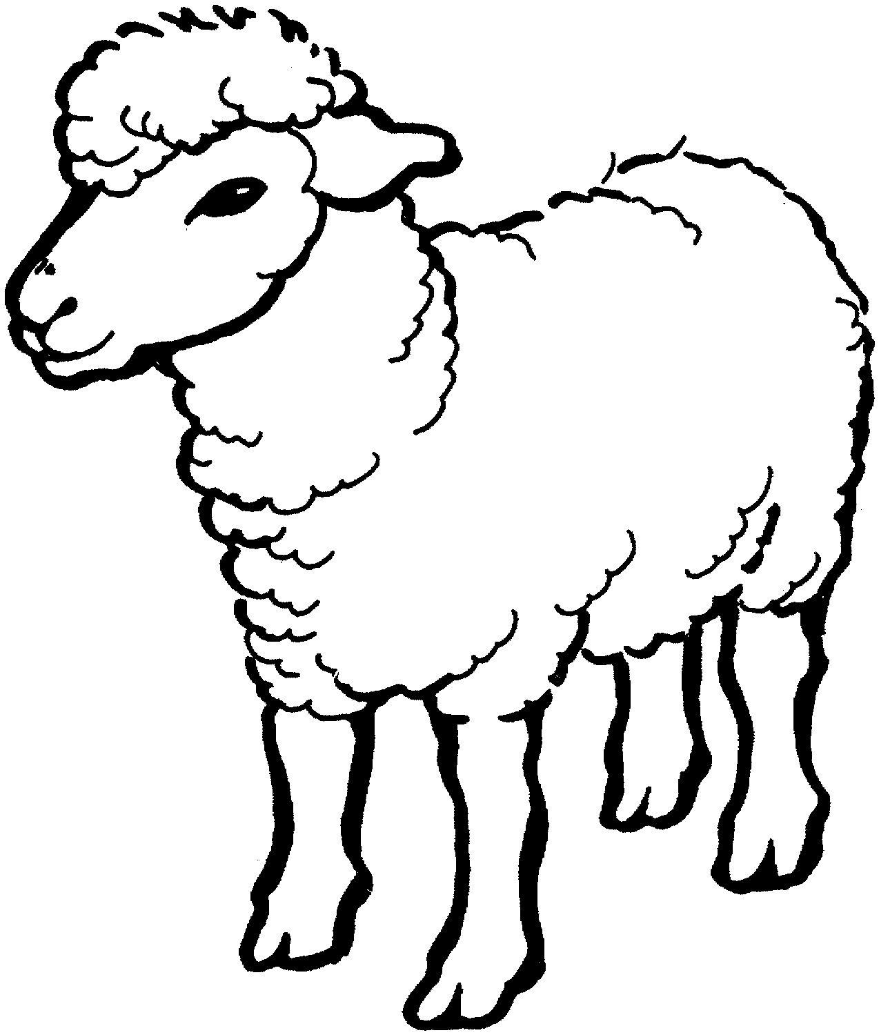 sheep coloring pages printable Coloring4free
