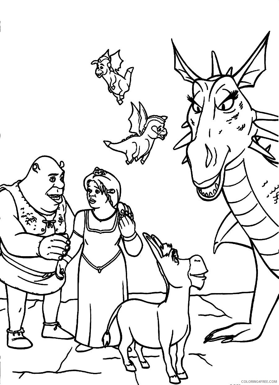 shrek coloring pages and friends Coloring4free