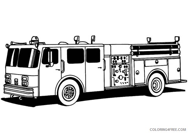 simple fire truck coloring pages Coloring4free