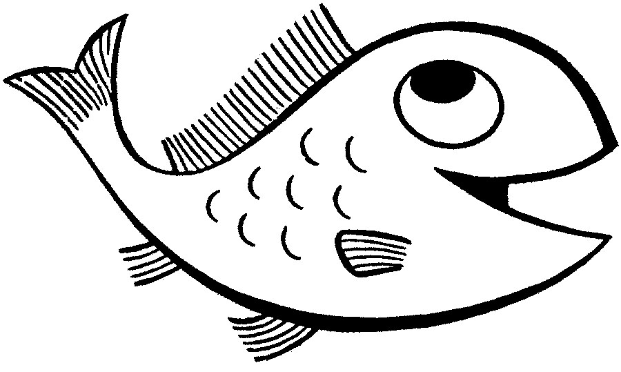 simple fish coloring pages for kids Coloring4free
