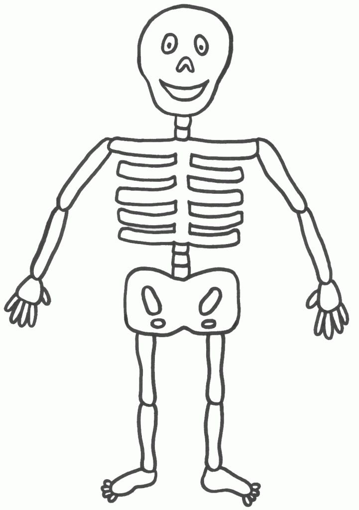 skeleton coloring pages for kids Coloring4free