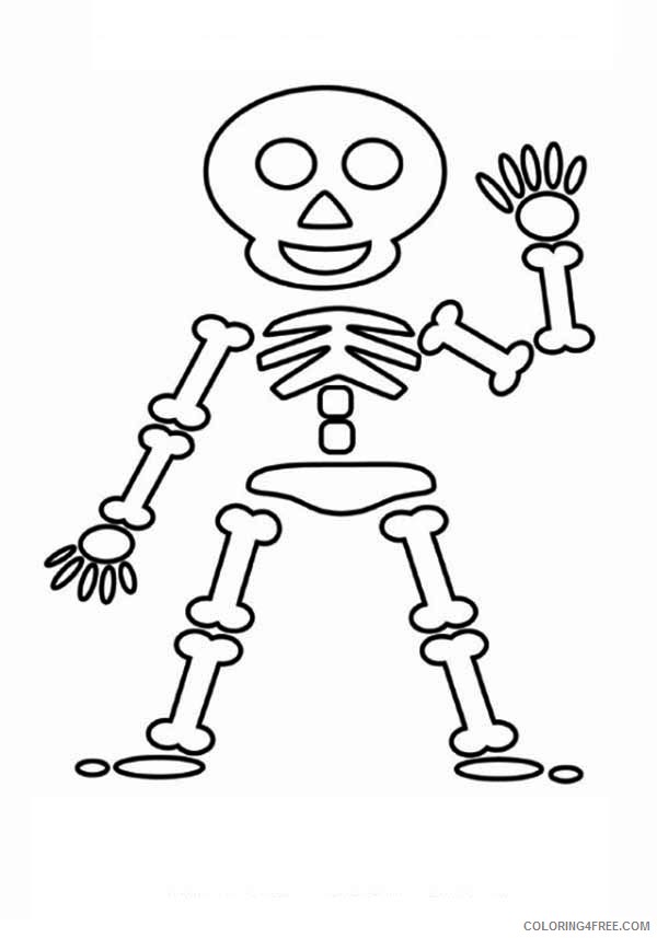 skeleton coloring pages for preschooler Coloring4free