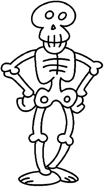 skeleton coloring pages for toddler Coloring4free
