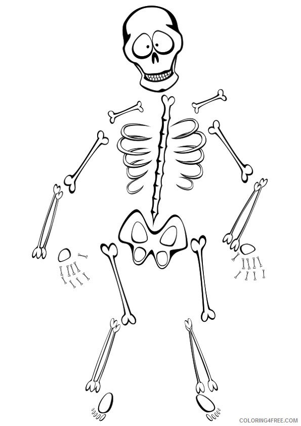 skeleton coloring pages printable Coloring4free