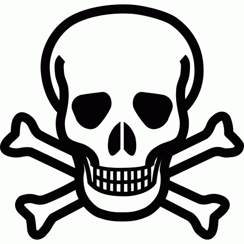 skull coloring pages danger sign Coloring4free