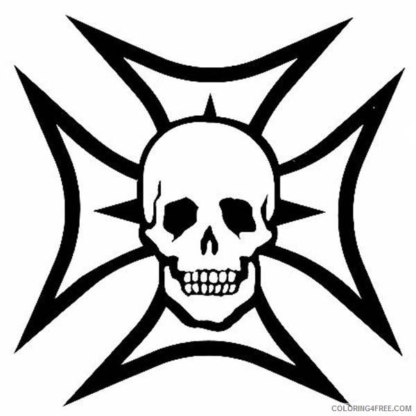 skull coloring pages free to print Coloring4free
