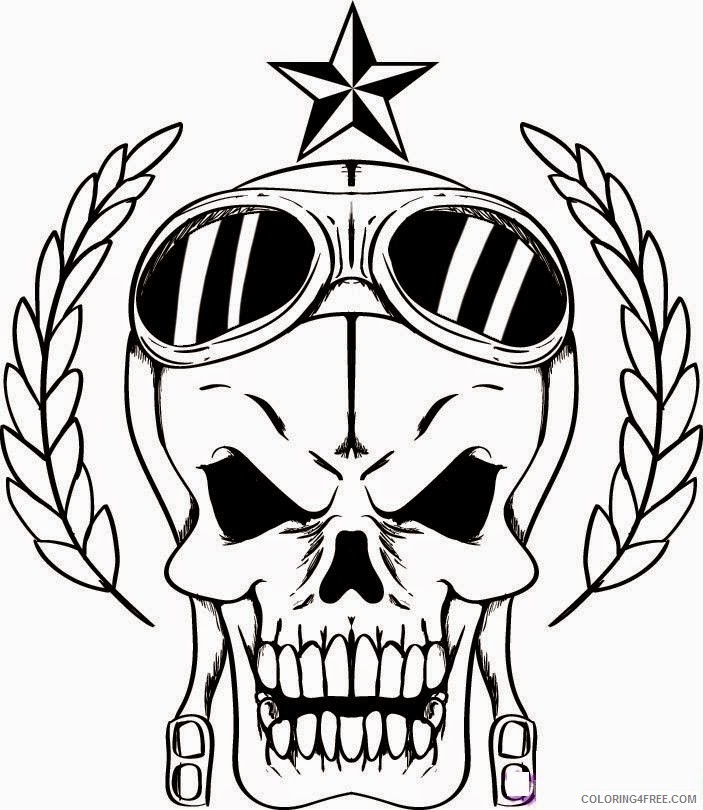 skull coloring pages to print Coloring4free
