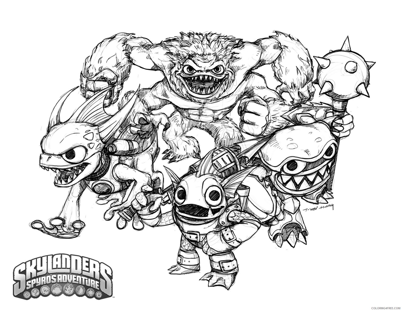 skylanders coloring pages for boys Coloring4free
