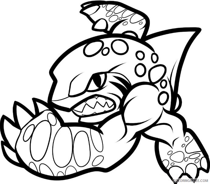 skylanders coloring pages superchargers terrafin Coloring4free