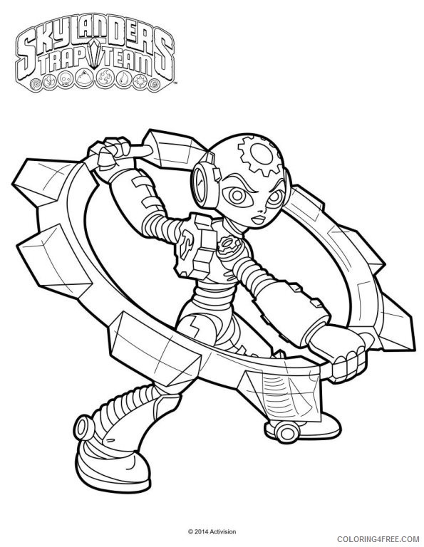 skylanders trap team coloring pages gearshift Coloring4free