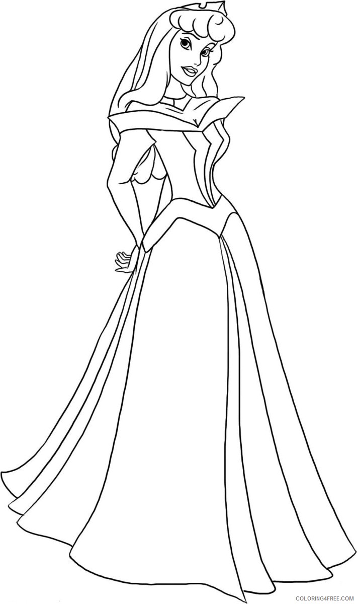 sleeping beauty coloring pages aurora Coloring4free