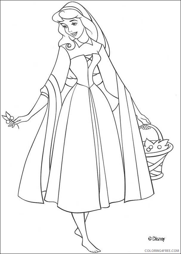 sleeping beauty coloring pages brought flowers Coloring4free