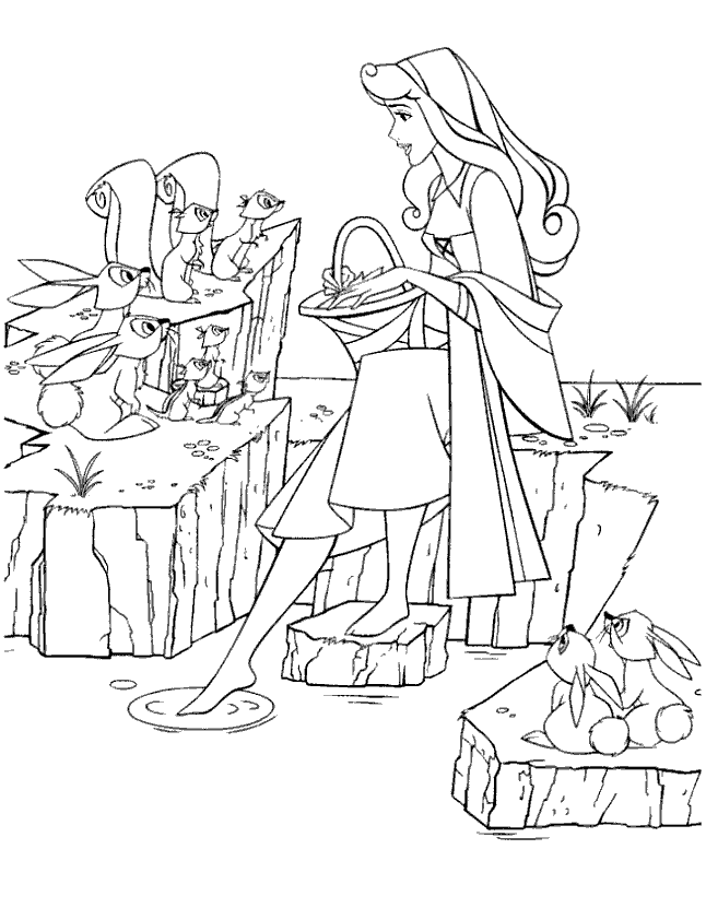sleeping beauty coloring pages printable for kids Coloring4free