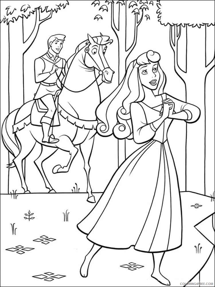 sleeping beauty coloring pages to print Coloring4free
