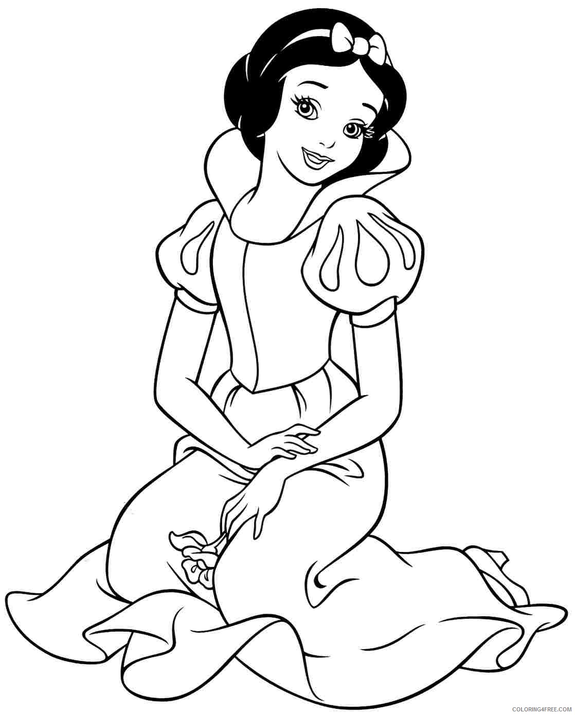snow white coloring pages princess Coloring4free