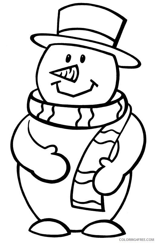 snowman coloring pages for kids Coloring4free
