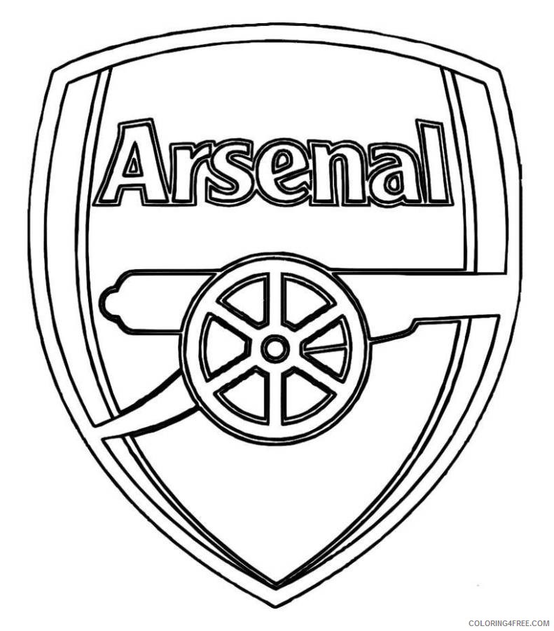 soccer coloring pages arsenal logo Coloring4free