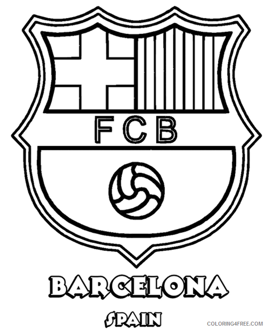 soccer coloring pages barcelona logo Coloring4free