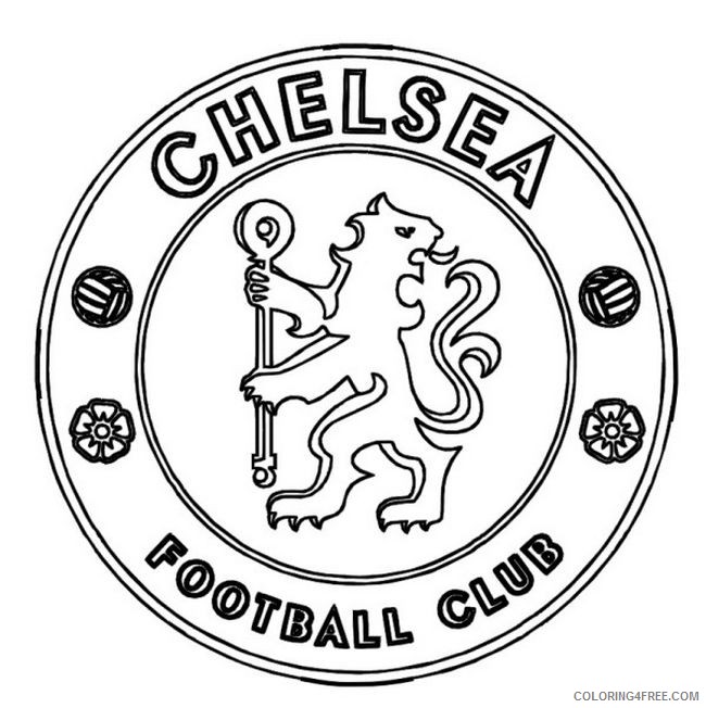 soccer coloring pages chelsea fc logo Coloring4free