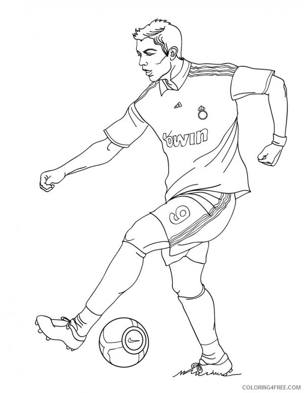 soccer coloring pages cristiano ronaldo Coloring4free