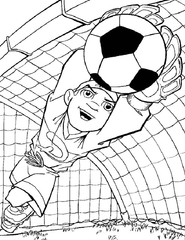 soccer coloring pages goalkeeper Coloring4free