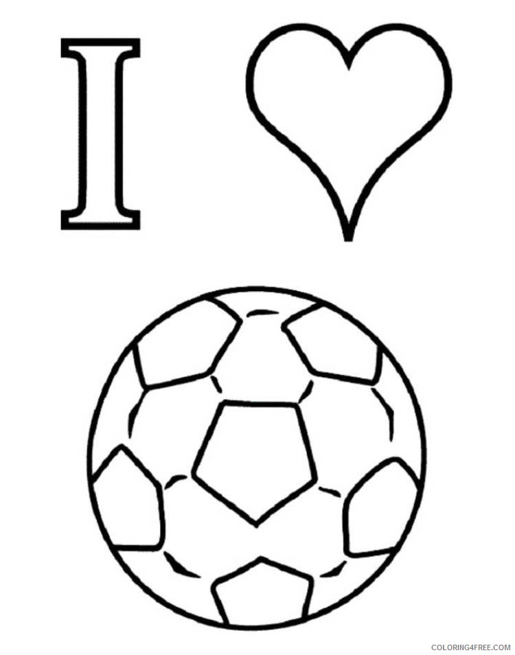 soccer coloring pages love soccer Coloring4free