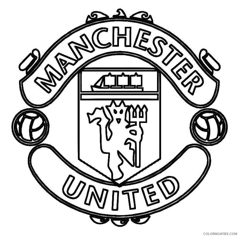 soccer coloring pages manchester united logo Coloring4free