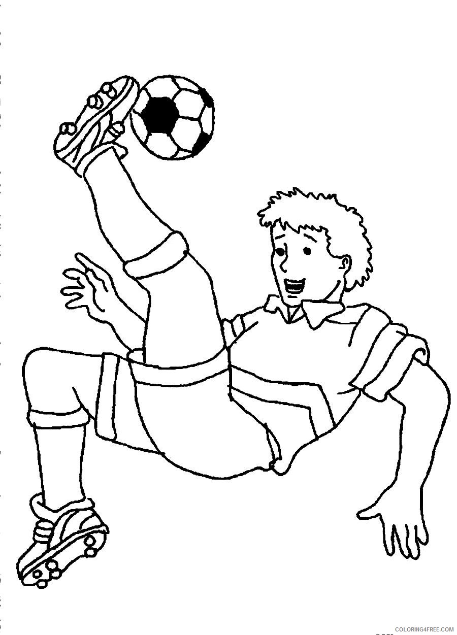 soccer coloring pages overhead kick Coloring4free