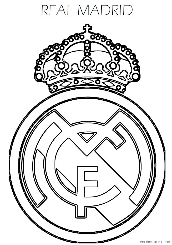 soccer coloring pages real madrid logo Coloring4free