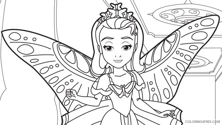 sofia the first coloring pages amber Coloring4free