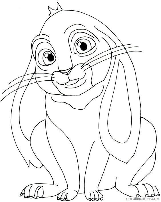 sofia the first coloring pages clover the rabbit Coloring4free