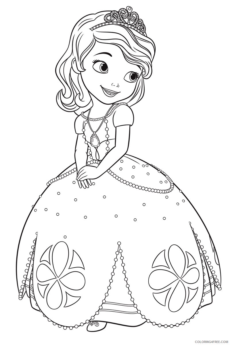 sofia the first coloring pages graceful Coloring4free