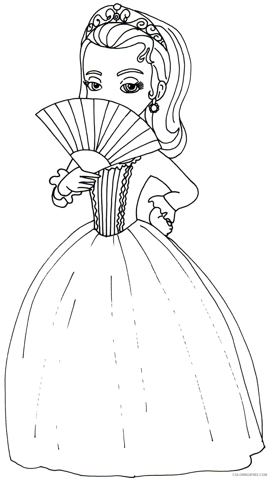 sofia the first coloring pages princess amber Coloring4free