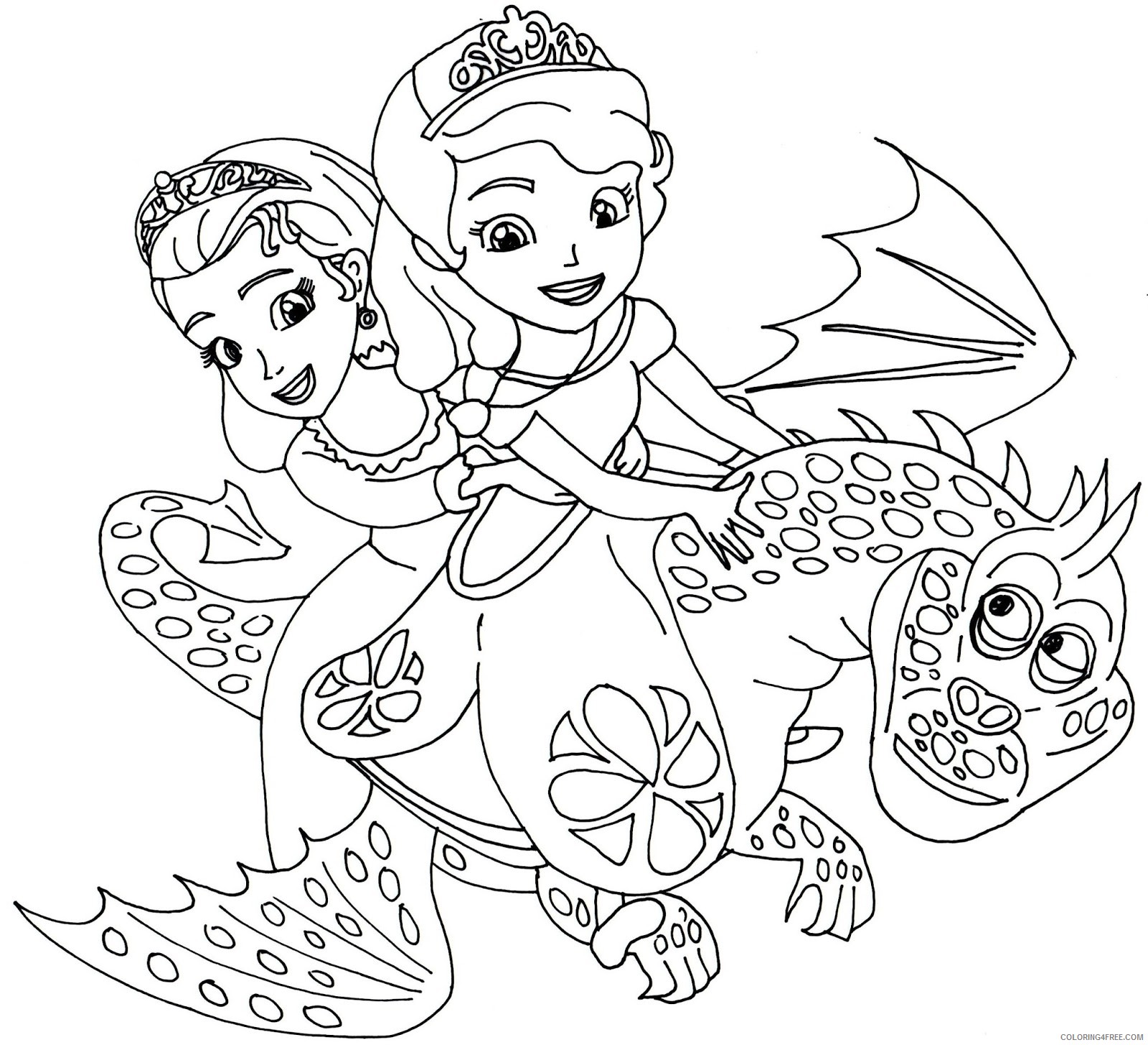 sofia the first coloring pages the curse of princess ivy Coloring4free
