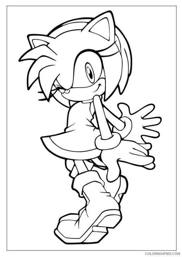 sonic boom coloring pages amy rose Coloring4free