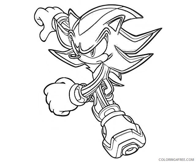 sonic boom coloring pages shadow the hedgehog Coloring4free