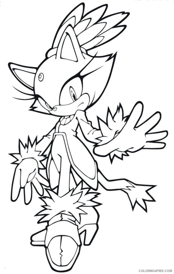 sonic coloring pages blaze the cat Coloring4free