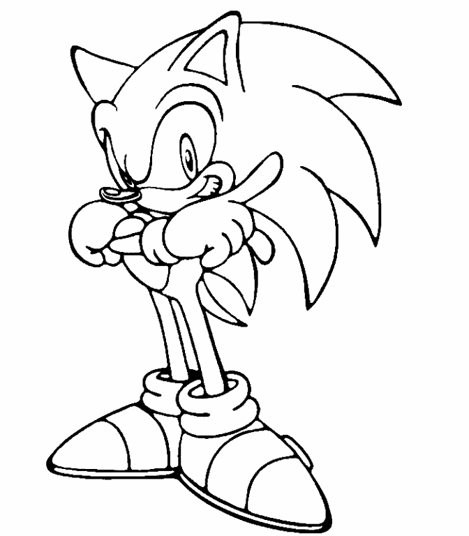 sonic coloring pages cool poses Coloring4free