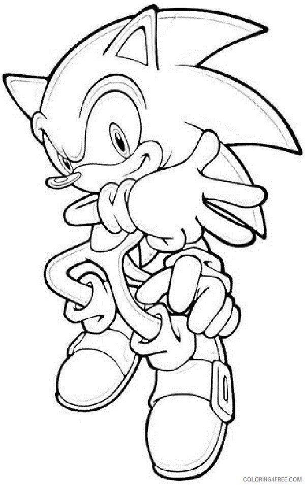 sonic coloring pages free to print Coloring4free