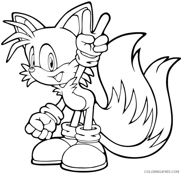 sonic coloring pages miles tails prower Coloring4free