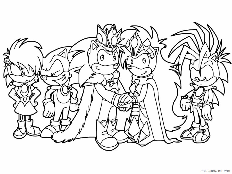 sonic coloring pages printable free Coloring4free